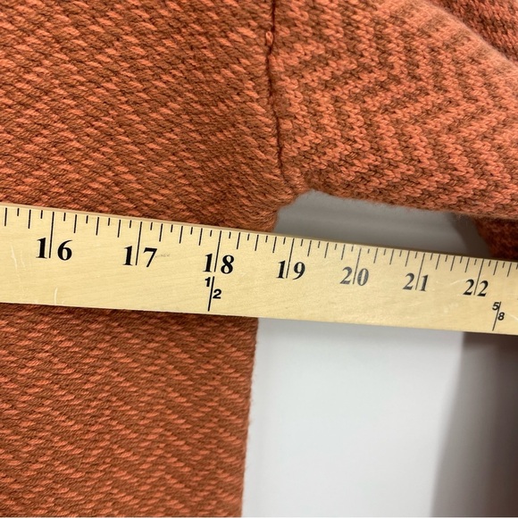 Daily Ritual Ultrasoft herringbone Jacquard Cardigan Sweater Sz XS Orange - Picture 5 of 7